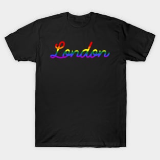 London Pride Parade LGBTQ+ Gifts Rainbow Flag T-Shirt